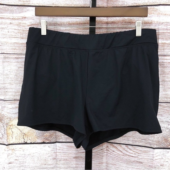 Lands' End Black Swim Lined Shorts  Size 16 - Picture 7 of 7